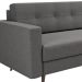 Sofá 3 Lugares Living Pé Palito Linho Cotton Cinza 210 cm