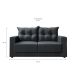 Sofá 3 Lugares Lubeck Suede Grafite 180 cm