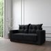 Sofá 3 Lugares Lubeck Suede Preto 180 cm