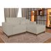 Sofá 3 Lugares Mônaco com Chaise Direto Linho Off White
