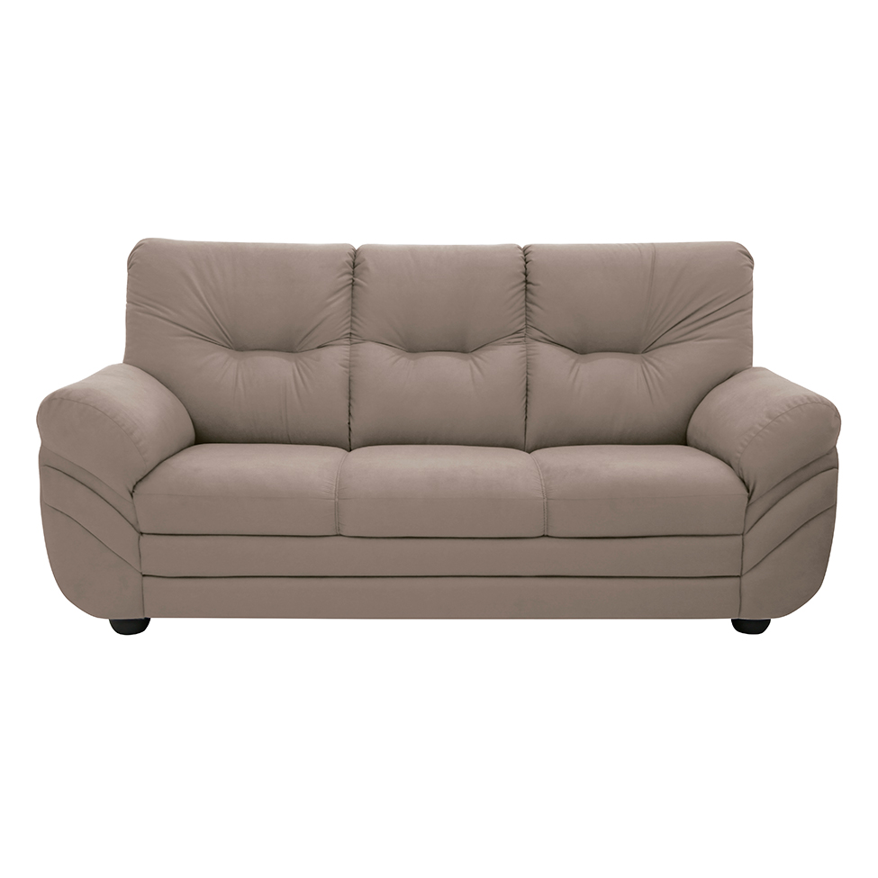 Sofá 3 Lugares Maranello Suede Bege