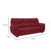 Sofá 3 Lugares Maranello Suede Vermelho