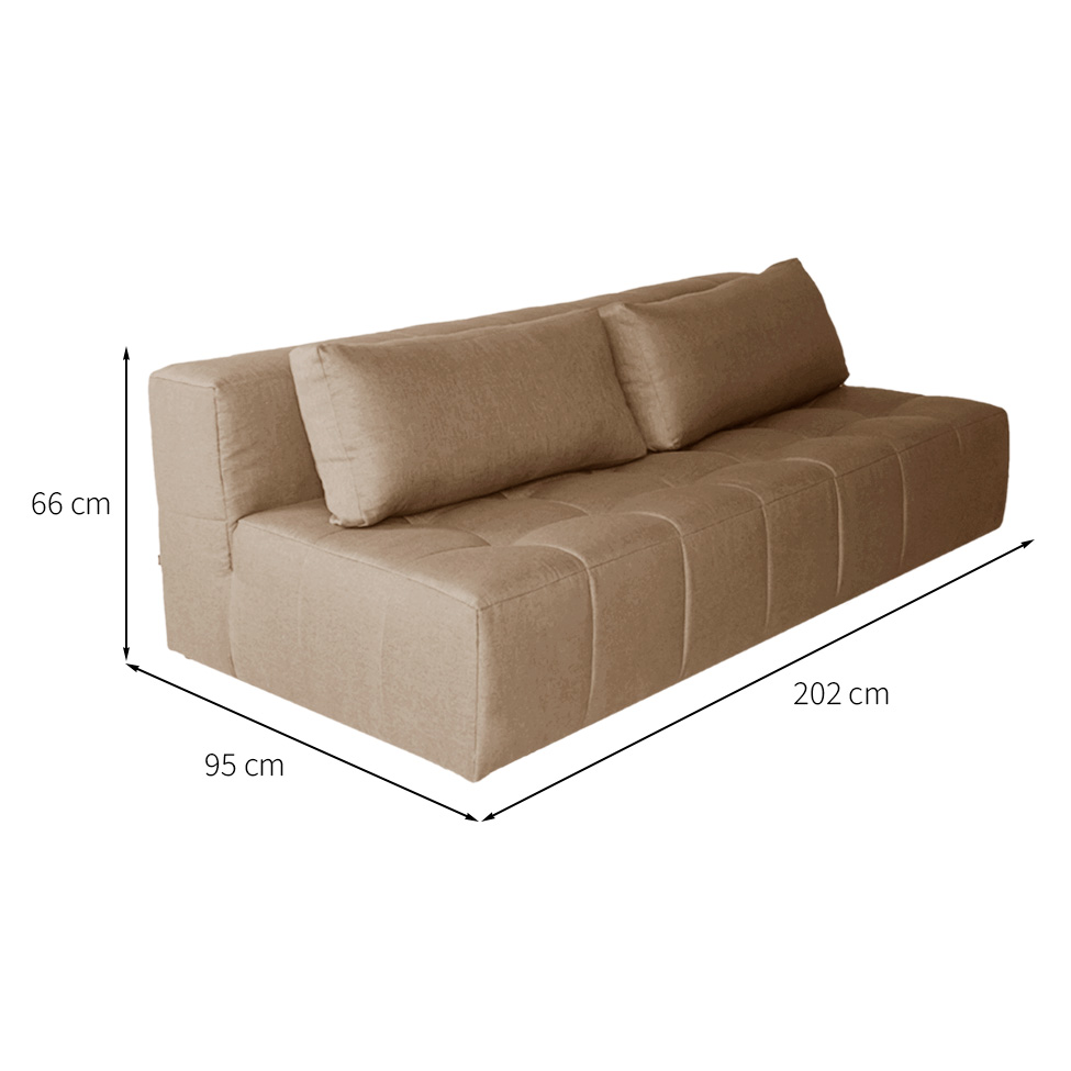 Sofá 3 Lugares Modular Soho Linho Bege
