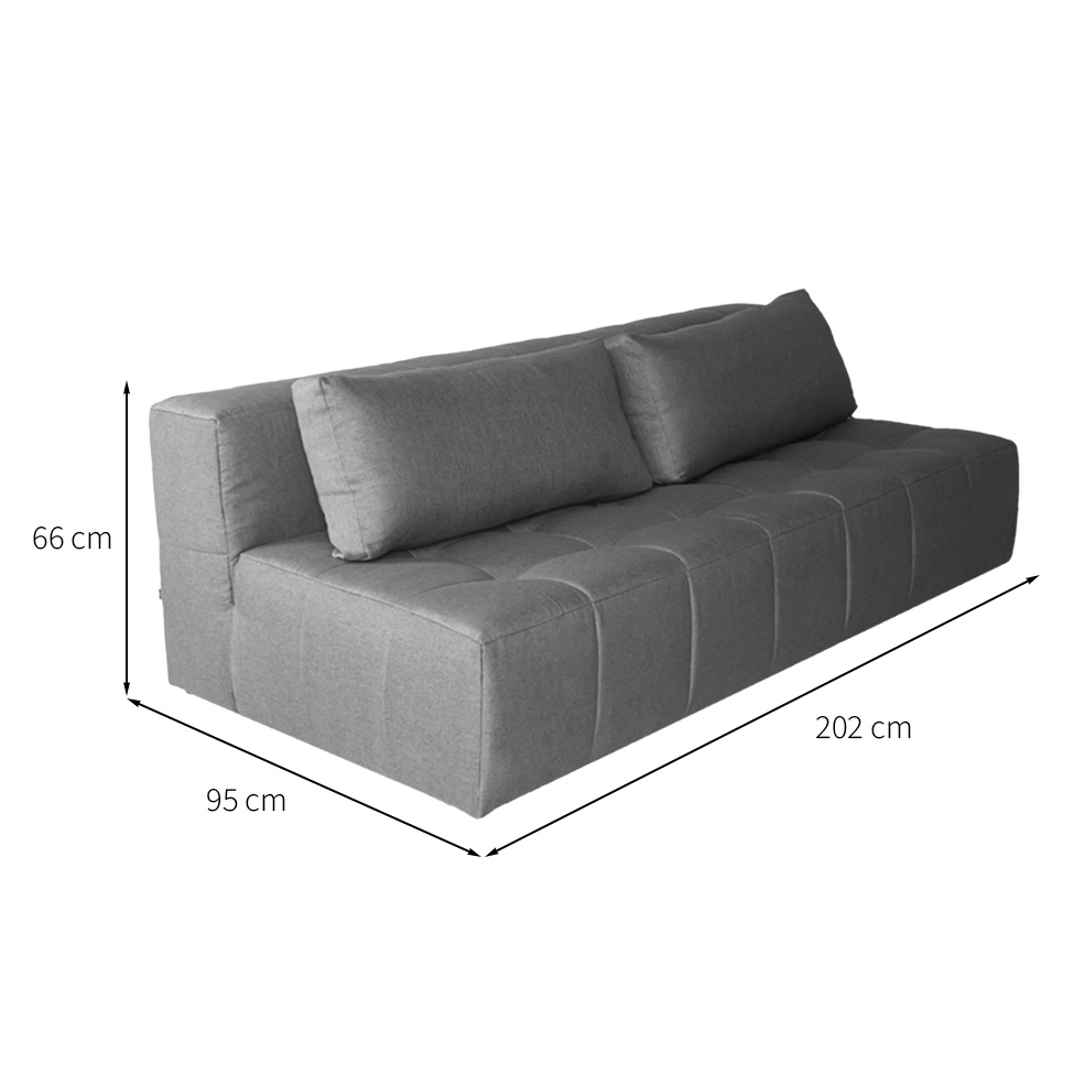 Sofá 3 Lugares Modular Soho Linho Cinza
