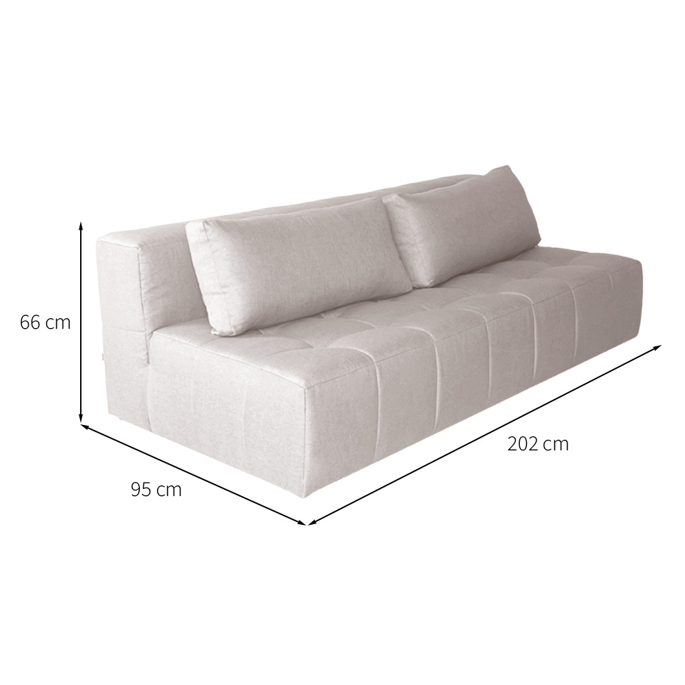 Sofá 3 Lugares Modular Soho Linho Cru