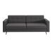 Sofá 3 Lugares Pé Palito Living Linho Cotton Grafite 180 cm