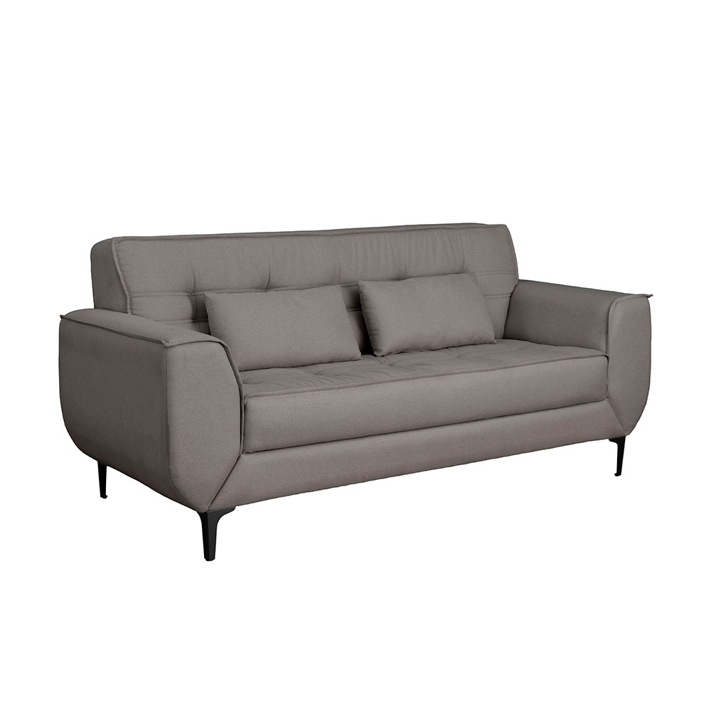 Sofá 3 Lugares Piacenza Linho Cinza 202 cm