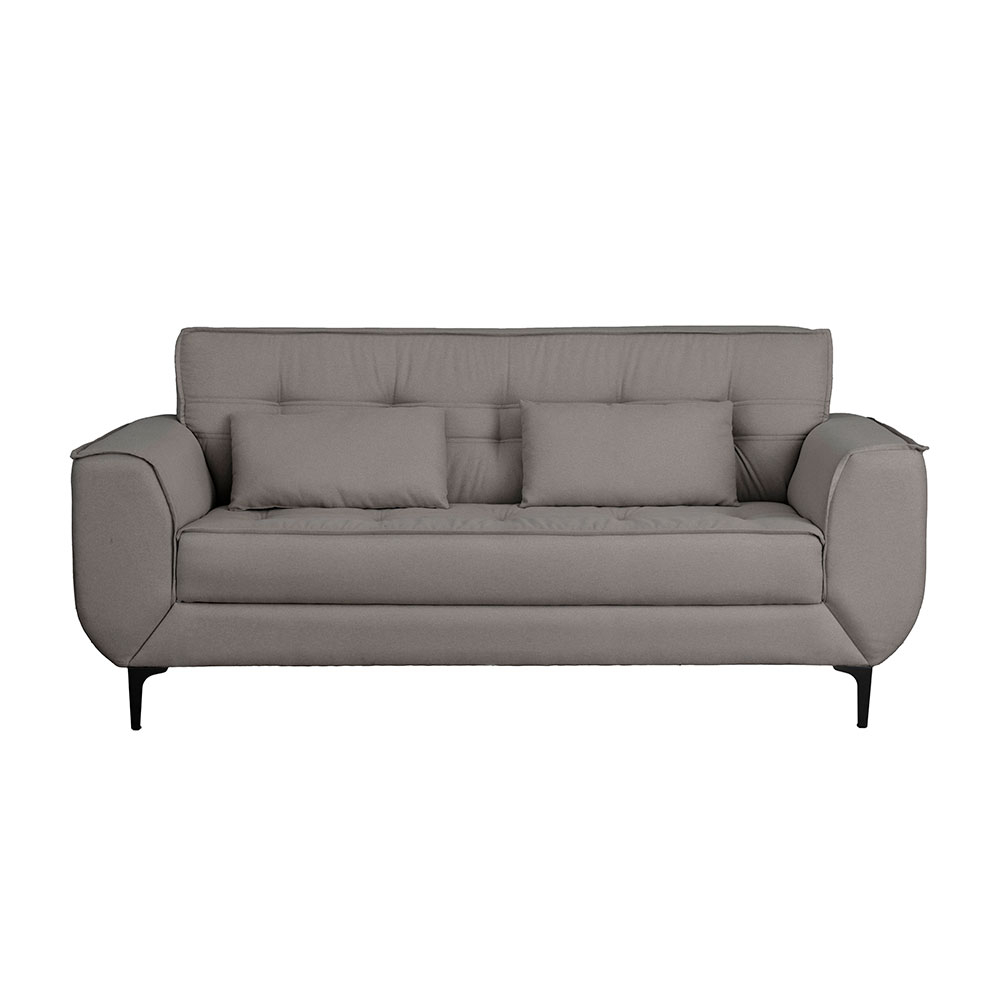 Sofá 3 Lugares Piacenza Linho Cinza 202 cm