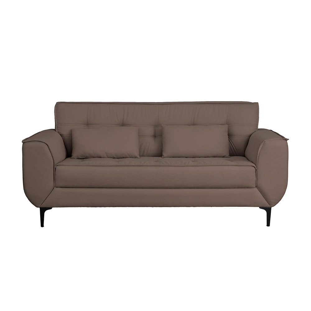 Sofá 3 Lugares Piacenza Linho Marrom 202 cm
