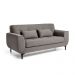 Sofá 3 Lugares Piacenza Suede Cinza 202 cm