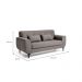 Sofá 3 Lugares Piacenza Suede Cinza 202 cm