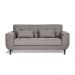Sofá 3 Lugares Piacenza Suede Cinza 202 cm