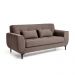 Sofá 3 Lugares Piacenza Suede Marrom 202 cm