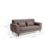 Sofá 3 Lugares Piacenza Suede Marrom 202 cm