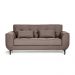 Sofá 3 Lugares Piacenza Suede Marrom 202 cm