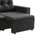 Sofá 3 Lugares Retrátil Amsterdã I Suede Preto 180 cm