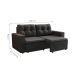 Sofá 3 Lugares Retrátil Amsterdã II Suede Preto 210 cm