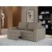 Sofá 3 Lugares Retrátil Berna Suede Bege 180 cm