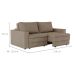 Sofá 3 Lugares Retrátil Berna Suede Bege 210 cm
