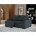 Sofá 3 Lugares Retrátil Berna Suede Grafite 180 cm