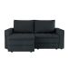 Sofá 3 Lugares Retrátil Berna Suede Grafite 180 cm