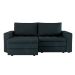 Sofá 3 Lugares Retrátil Berna Suede Grafite 210 cm