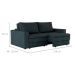 Sofá 3 Lugares Retrátil Berna Suede Grafite 210 cm