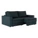 Sofá 3 Lugares Retrátil Berna Suede Grafite 210 cm
