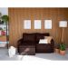 Sofá 3 Lugares Retrátil Berna Suede Marrom 180 cm