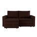 Sofá 3 Lugares Retrátil Berna Suede Marrom 180 cm