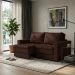 Sofá 3 Lugares Retrátil Berna Suede Marrom 180 cm