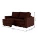Sofá 3 Lugares Retrátil Berna Suede Marrom 180 cm