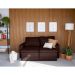 Sofá 3 Lugares Retrátil Berna Suede Marrom 180 cm