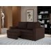 Sofá 3 Lugares Retrátil Berna Suede Marrom 180 cm