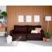 Sofá 3 Lugares Retrátil Berna Suede Marrom 210 cm
