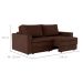 Sofá 3 Lugares Retrátil Berna Suede Marrom 210 cm