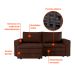 Sofá 3 Lugares Retrátil Berna Suede Marrom 210 cm