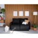 Sofá 3 Lugares Retrátil Berna Suede Preto 180 cm