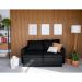Sofá 3 Lugares Retrátil Berna Suede Preto 180 cm