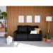 Sofá 3 Lugares Retrátil Berna Suede Preto 180 cm