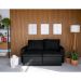 Sofá 3 Lugares Retrátil Berna Suede Preto 180 cm