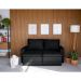 Sofá 3 Lugares Retrátil Berna Suede Preto 180 cm