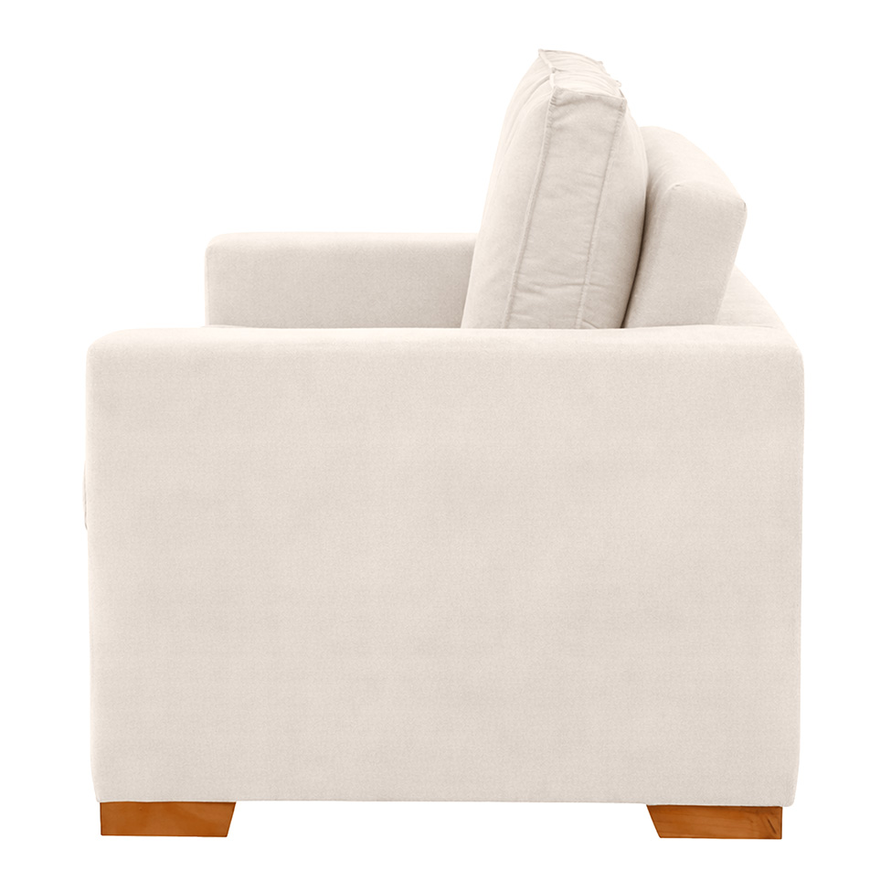 Sofá 3 Lugares Retrátil Classic Linho Cru 180 cm