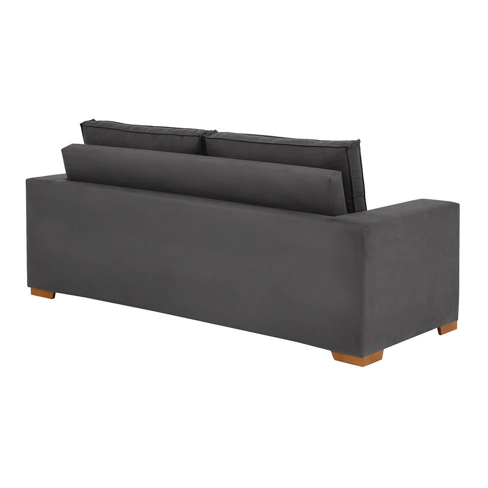 Sofá 3 Lugares Retrátil Classic Suede Grafite