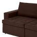 Sofá 3 Lugares Retrátil Classic Suede Marrom