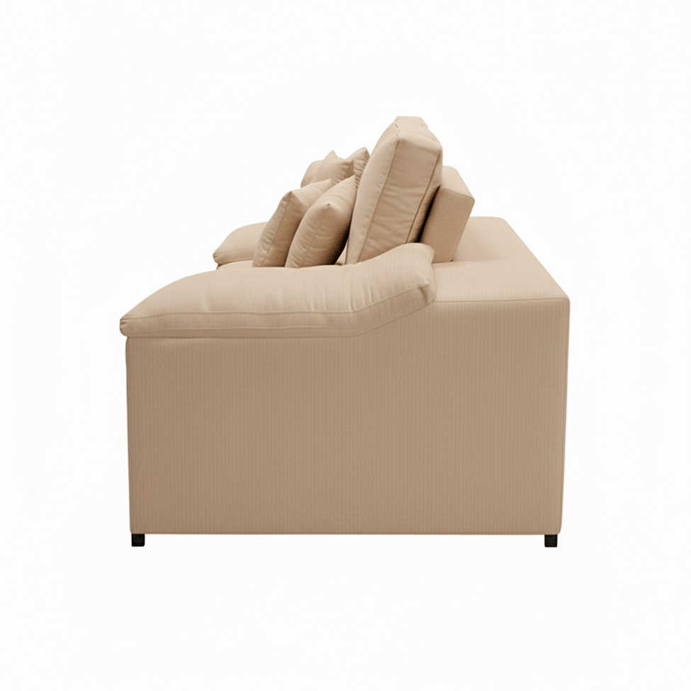 Sofá 3 Lugares Retrátil Lou Linho Bege