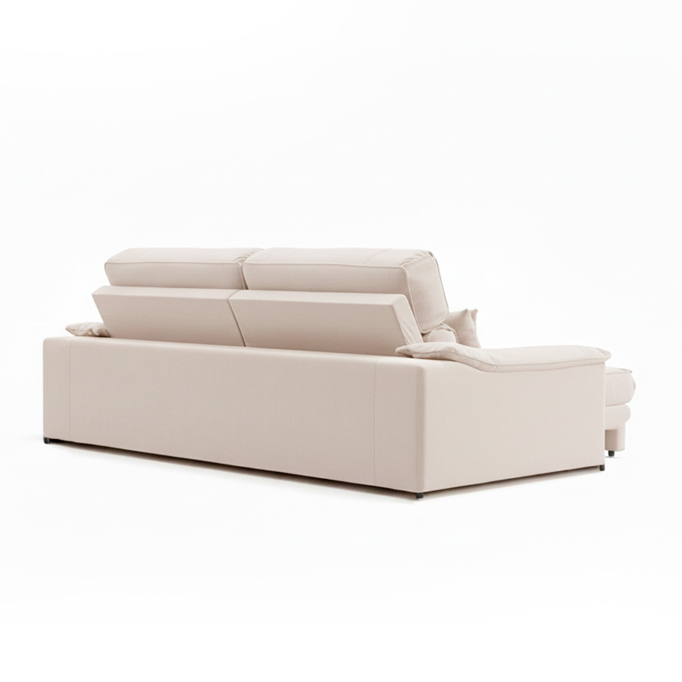 Sofá 3 Lugares Retrátil Lou Linho Cru