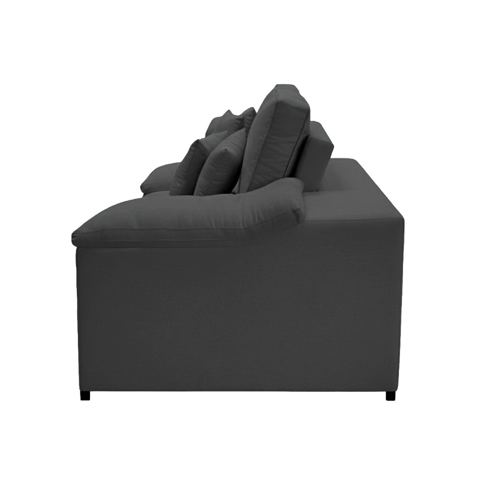 Sofá 3 Lugares Retrátil Lou Linho Grafite