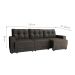 Sofá 3 Lugares Retrátil Lubeck II Suede Grafite 210 cm