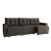 Sofá 3 Lugares Retrátil Lubeck II Suede Grafite 210 cm